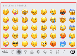 iPhone emoji keyboard